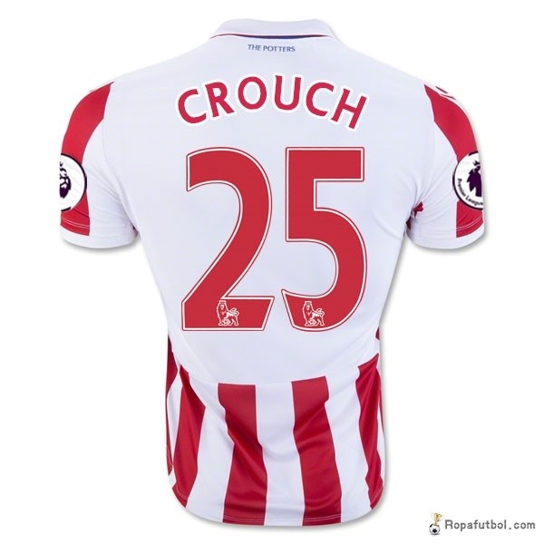 Camiseta Stoke City Replica Primera Ropa Crouch 2016/17 Rojo